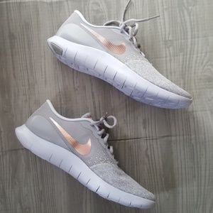 nike flex contact rose gold gray
